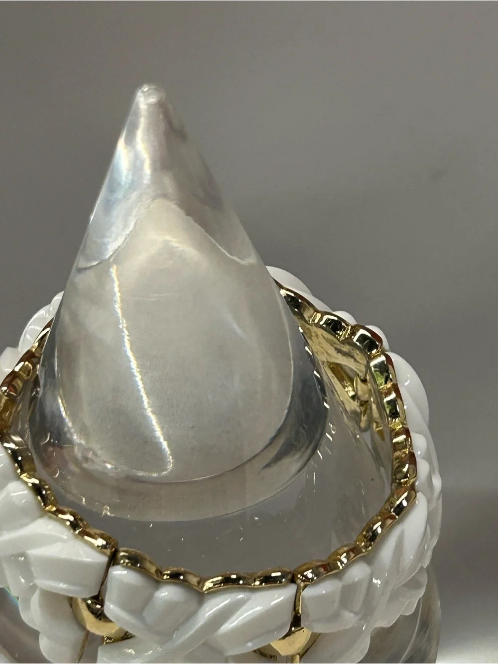 1960’s BSK gold plated lucite bracelet